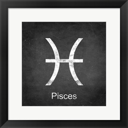Framed Pisces - Black Print