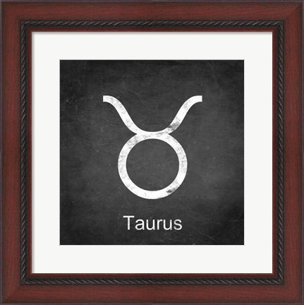 Framed Taurus - Black Print