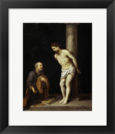 Framed Christ at the Column Print