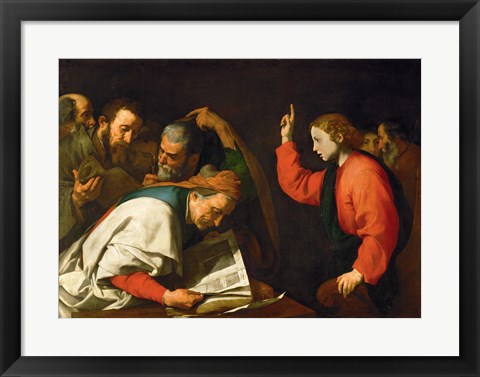 Framed Twelve Year Old Jesus and the Doctors, c.1630 Print