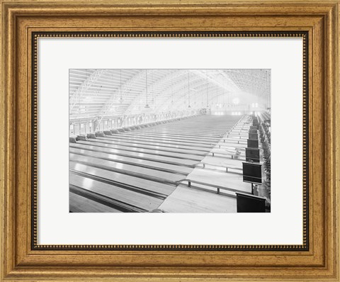 Framed Convention Hall, Bowling Alley Print