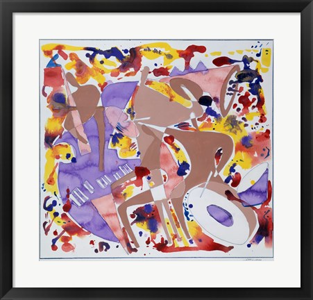 Framed Abstract Jazz Print