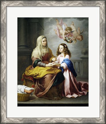 Framed Saint Anne and the Virgin Print