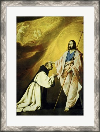 Framed Apparition of Jesus Christ (Vision of Brother Andr&#233;s Salmer&#243;n) Print