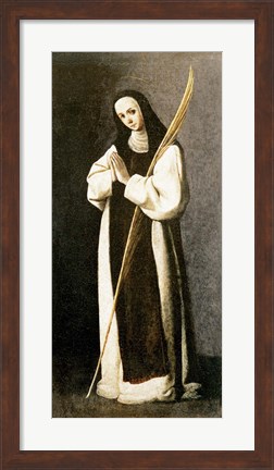 Framed Portrait of a Nun of the Jeronimite Order Print