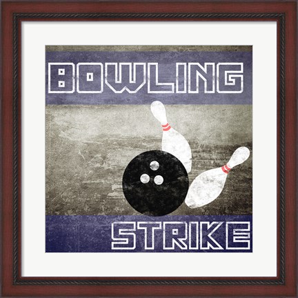 Framed Bowling Strike Print
