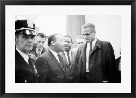 Framed Martin Luther King and Malcolm X Print