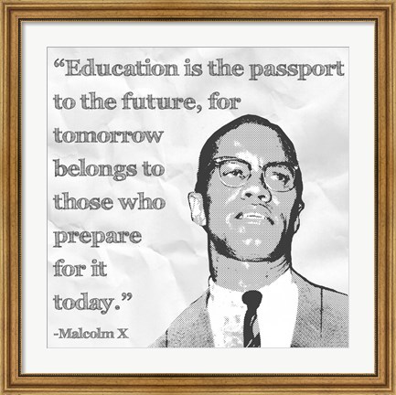 Framed Education is the Passport to the Future Print