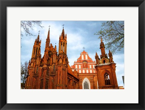 Framed Church of St Anne in Vilnius, Lithuania Print