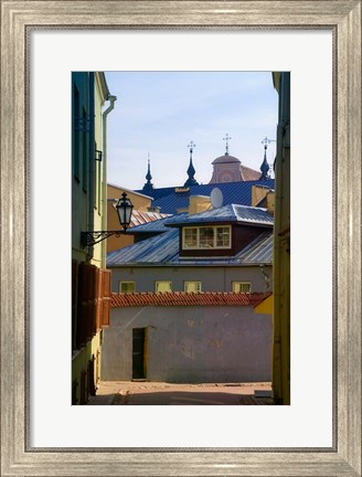 Framed Traditional Houses in the old town, Vilnius, Lithuania Print