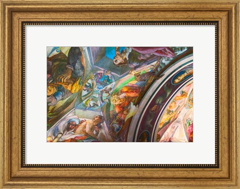 Framed Vilnius University, Vaulted Ceiling Decorated with Mural, Lithuania Print