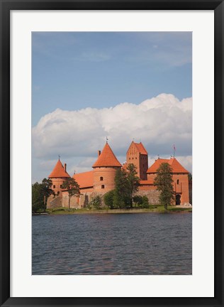 Framed Island Castle by Lake Galve, Trakai, Lithuania III Print