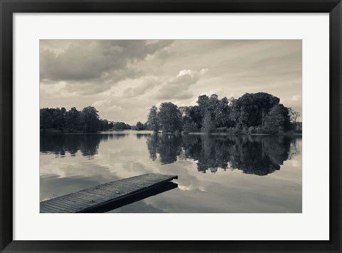 Framed Lake Galve, Trakai Historical National Park, Lithuania V Print