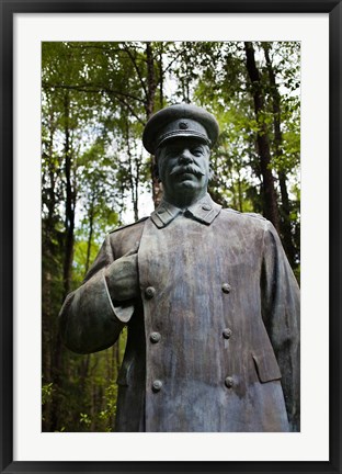 Framed Lithuania, Grutas Park, Statue Joseph Stalin III Print