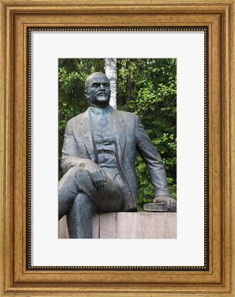Framed Lithuania, Grutas Park, Statue of Lenin III Print