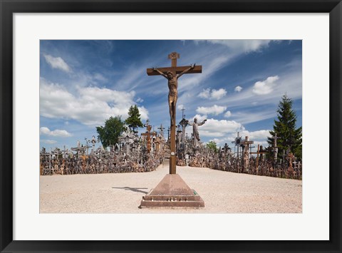 Framed Lithuania, Siauliai, Hill of Crosses, Christianity I Print