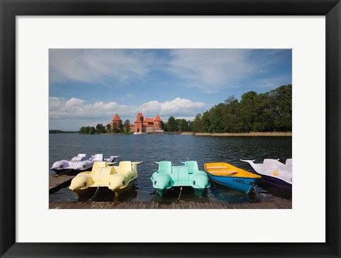 Framed Lithuania, Trakai Historical NP, Lake Galve Print