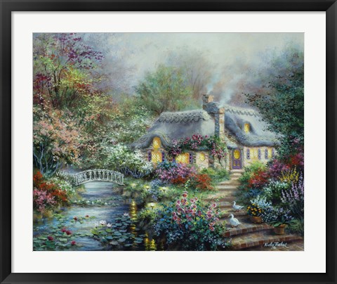 Framed Little River Cottage Print