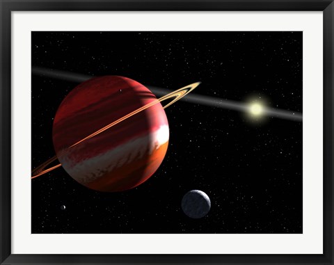 Framed Jupiter-mass planet orbiting the nearby star Epsilon Eridani Print