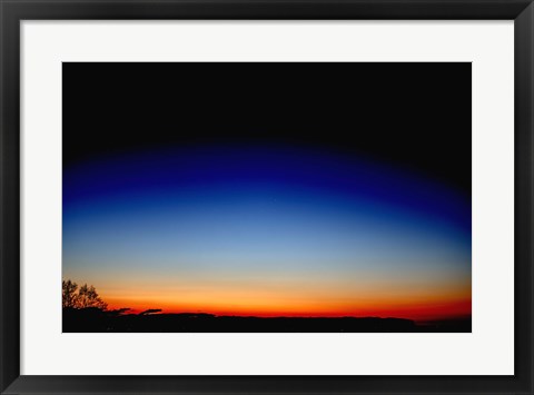 Framed Conjunction of Mercury and Saturn at dawn near Regensburg, Germany Print