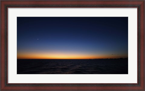 Framed Moon and Venus in Conjunction Print