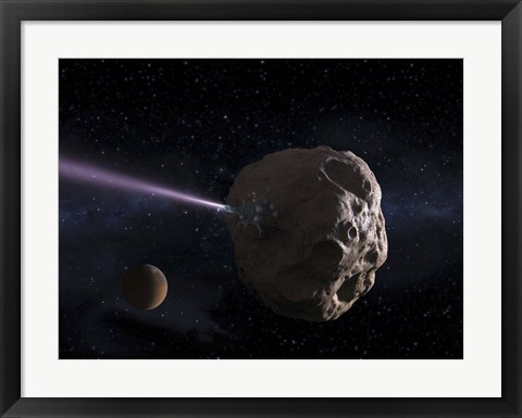 Framed Deflecting Path of an Earth-Crossing Asteroid Print