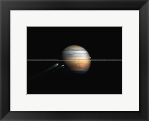 Framed Break up of a comet from Gravitational Forces Print