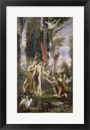 Framed Hesiod And The Muses, 1860 Print