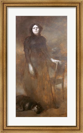 Framed Madame Carriere And Her Dog Farot, 1895 Print
