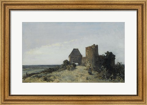 Framed Ruins Of The Chateau De Rosemont, Nievre, 1861 Print