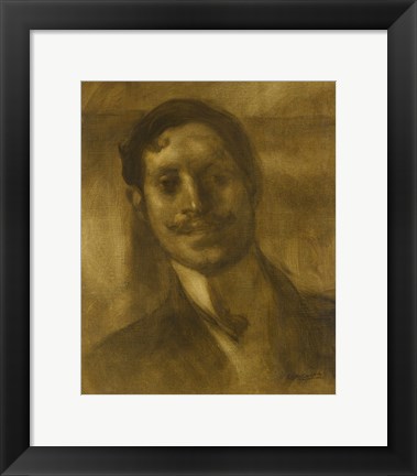 Framed Portrait Of A Man, Said To Be Marcel Proust Print