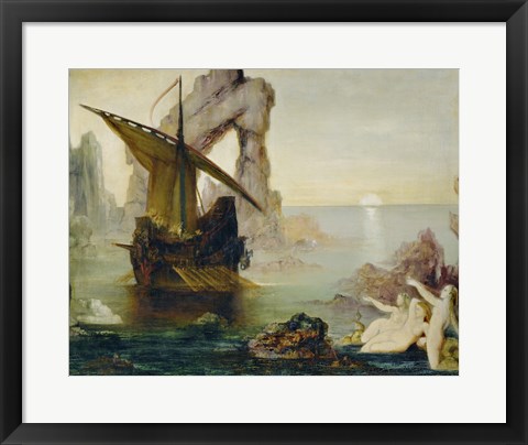 Framed Ulysses And The Sirens, 1875-1880 Print