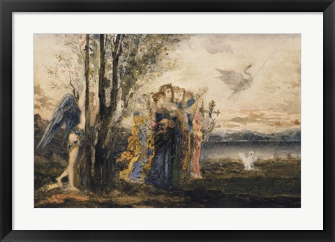 Framed Amor And The Muses Print