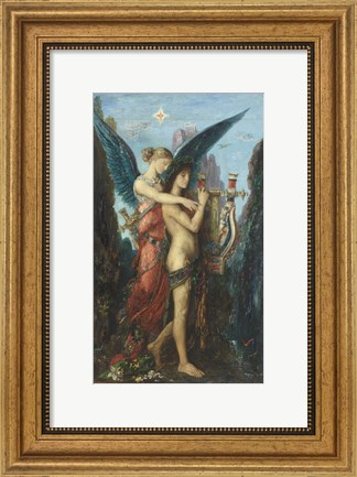 Framed Hesiod And The Muse, 1891 Print