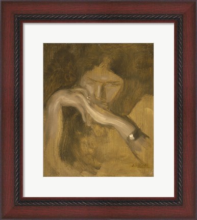 Framed Woman With A Ring Print