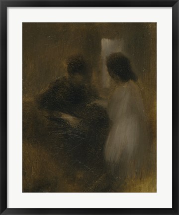 Framed Female Silhouettes In An Interior Print