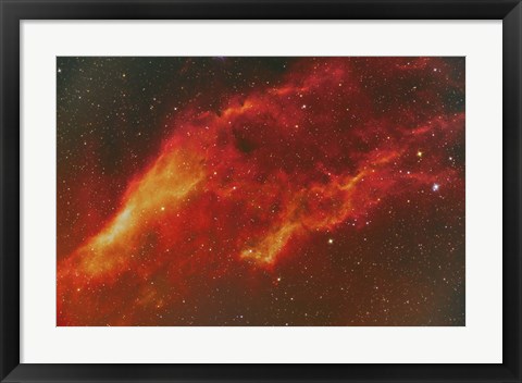 Framed NGC 1499, the California Nebula in the Constellation Perseus Print