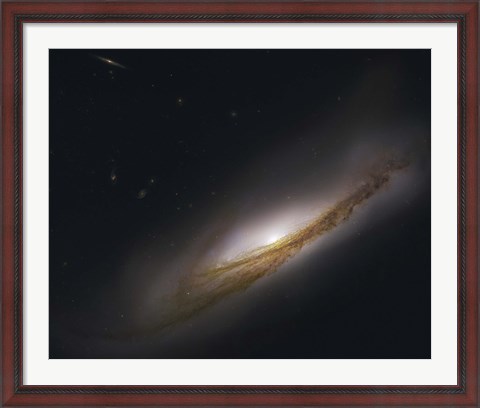 Framed NGC 3190, a spiral galaxy in the Constellation Leo Print