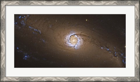 Framed NGC 1097, a barred spiral galaxy in the Constellation Fornax Print