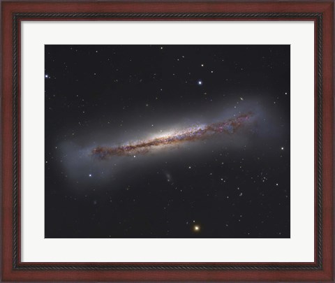 Framed NGC 3628, an unbarred spiral galaxy in the Constellation Leo Print