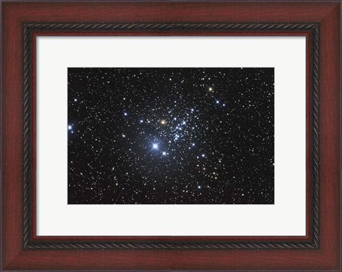 Framed NGC 457 is an open star cluster in the Constellation Cassiopeia Print