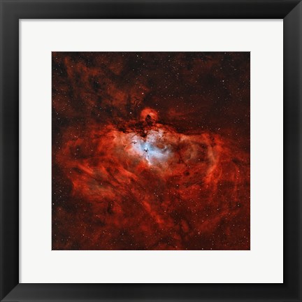 Framed Eagle Nebula in the Constellation Serpens Print