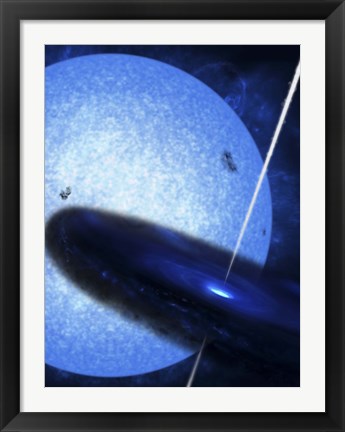 Framed Cygnus X-1, a luminous x-ray source in the Constellation Cygnus Print