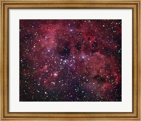 Framed IC 410 emission Nebula in Auriga Print