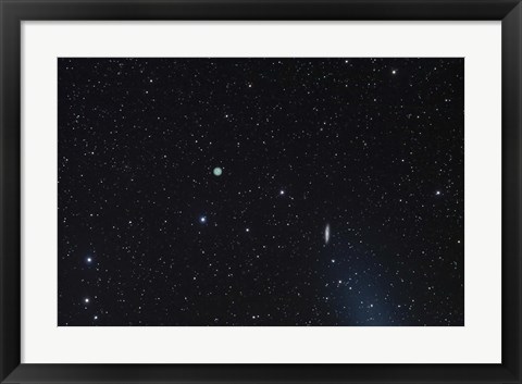 Framed M108 galaxy and M97 Owl Nebula Print