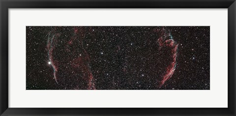 Framed Veil Nebula Mosaic Print
