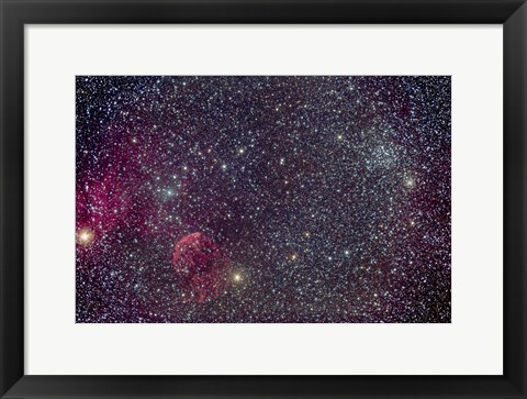 Framed Jellyfish Nebula and associated Nebulosity Print