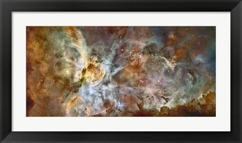 Framed Central region of the Carina Nebula Print