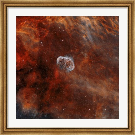 Framed Crescent Nebula with Soap-Bubble Nebula II Print