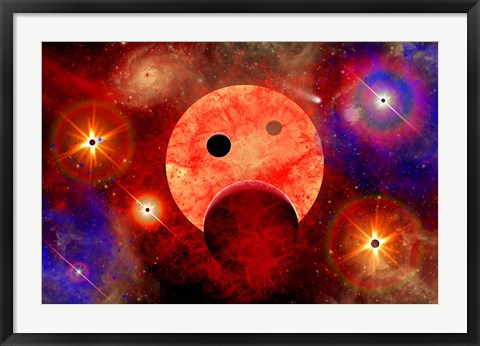 Framed New star formation in a vast Gaseous Nebula Print